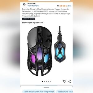 NEW Gravastar Mercury X Wireless Gaming Mouse